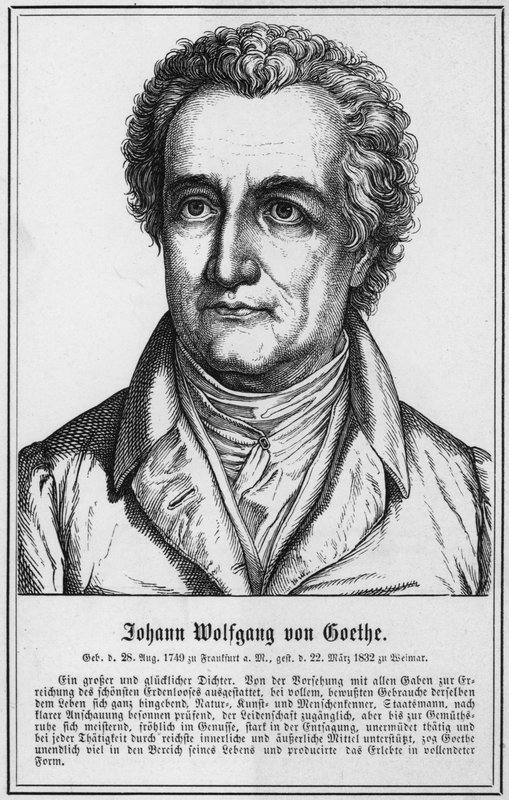 Johann Wolfgang von Goethe (gravyr) av German School