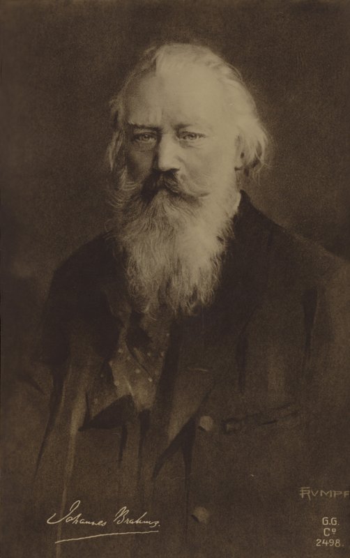 Johannes Brahms, tysk kompositör och pianist (1833-1897) av German School