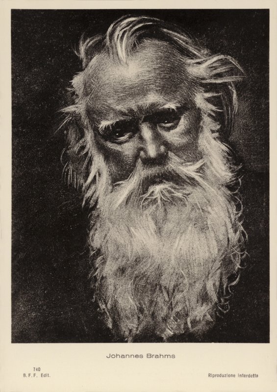 Johannes Brahms, tysk kompositör och pianist (1833-1897) av German School