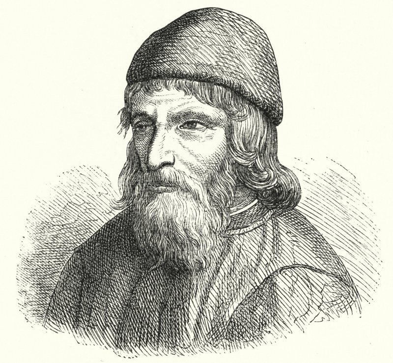 Johannes Trithemius, tysk benediktinerabbot och polymat (gravyr) av German School