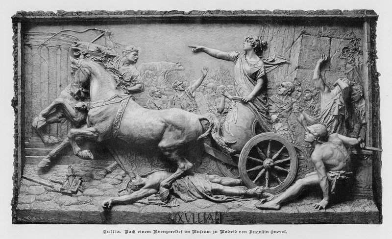 Julia, bronsrelief av den spanske skulptören Agustin Querol Subirats (gravyr) av German School