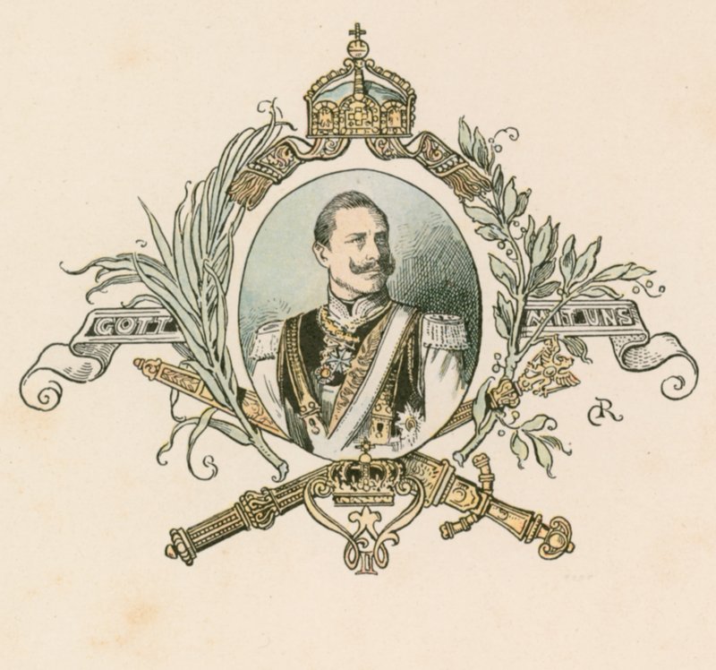 Kaiser Wilhelm II, tysk kejsare och kung av Preussen (1859-1941) av German School