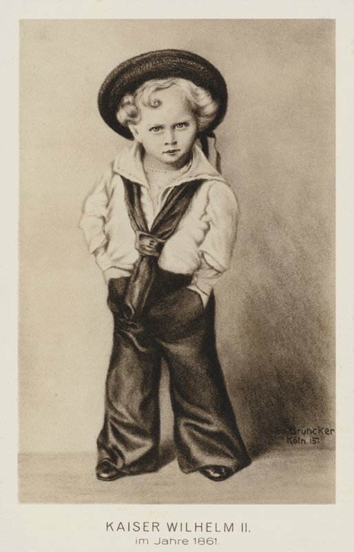 Kaiser Wilhelm II av Tyskland som ett litet barn av German School