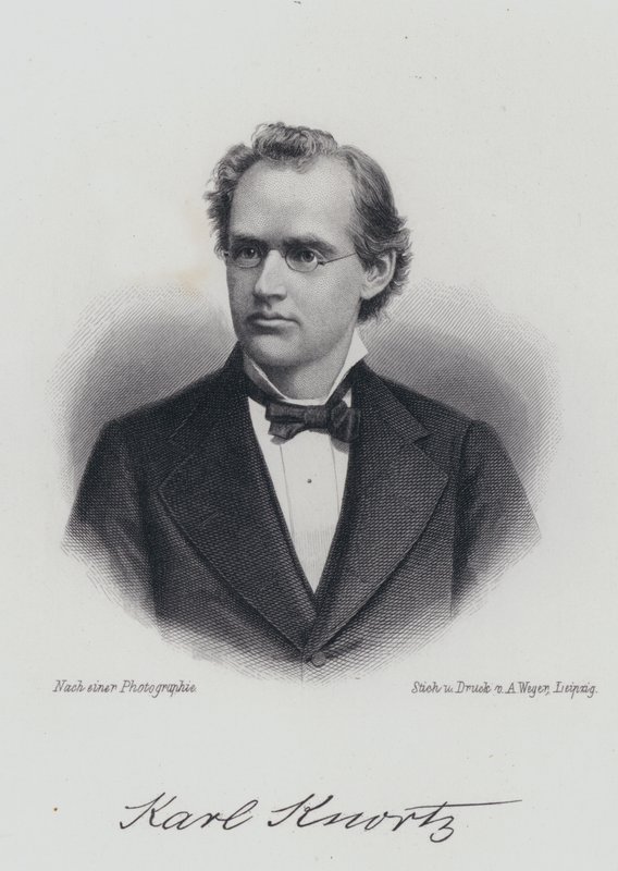 Karl Knortz, tysk-amerikansk författare (gravyr) av German School