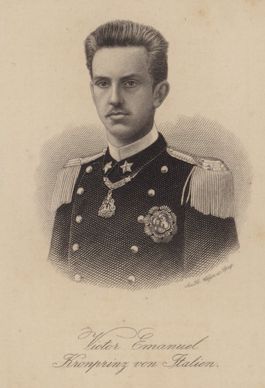 Kung Victor Emmanuel III av Italien när kronprinsen av German School