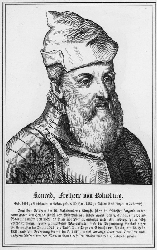 Konrad, baron av Boineburg (gravyr) av German School