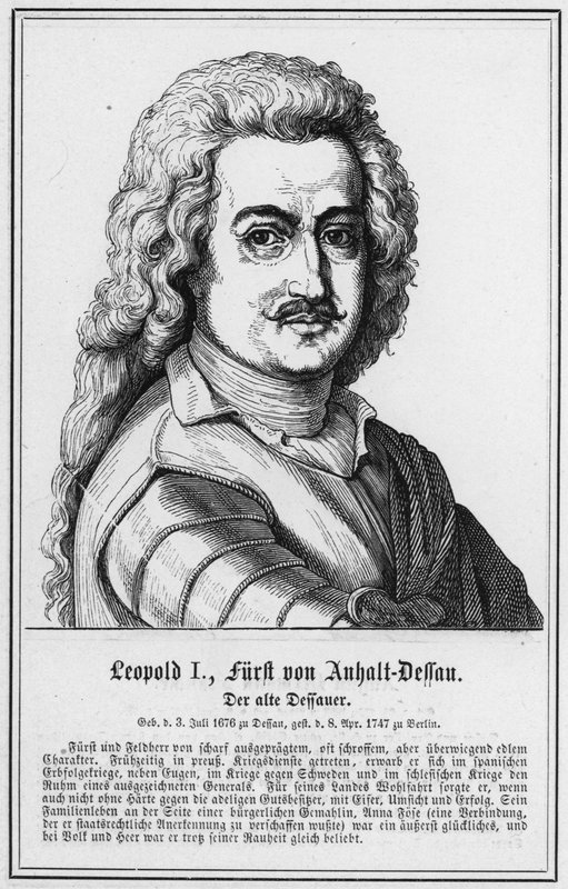 Leopold I, Prins av Anhalt-Dessau, Den gamle Dessauer (gravyr) av German School