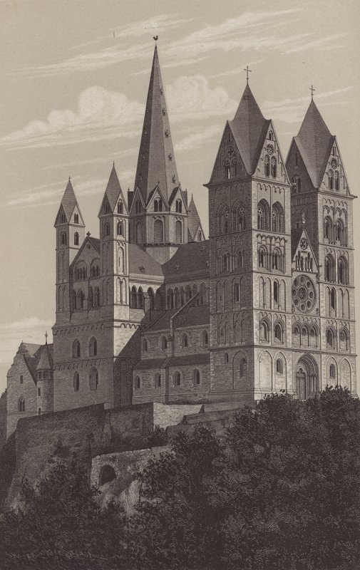 Limburgs katedral, Hessen, Tyskland (litho) av German School