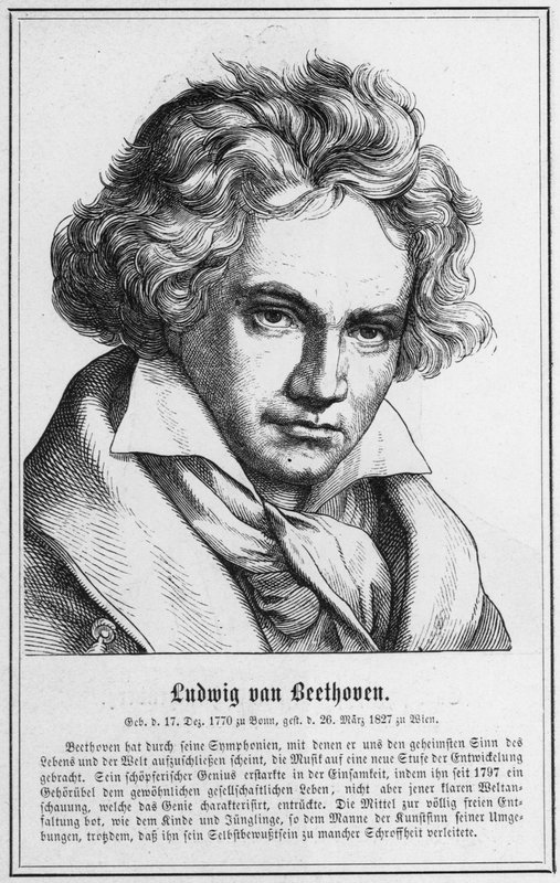 Ludwig van Beethoven (gravyr) av German School