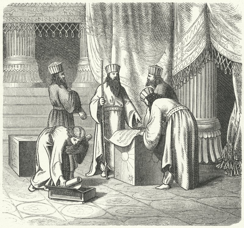 Magi, persiska zoroastriska präster (gravyr) av German School