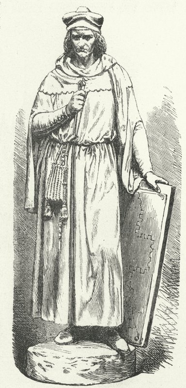 Mästare Gerhard, förste murare av Kölnerdomen (gravyr) av German School