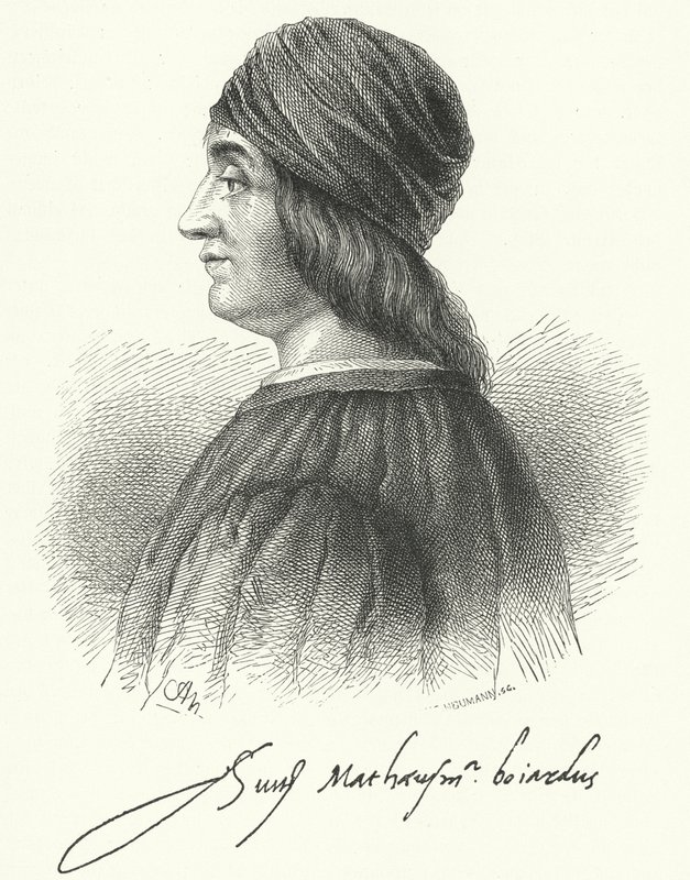 Matteo Maria Boiardo, italiensk renässanspoet (gravyr) av German School