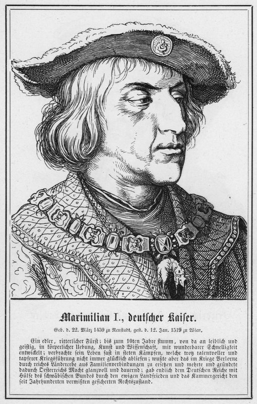Maximilian I, Deutscher Kaiser (gravyr) av German School