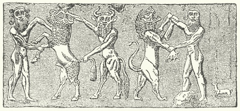 Enkidu och Gilgamesh möte av German School
