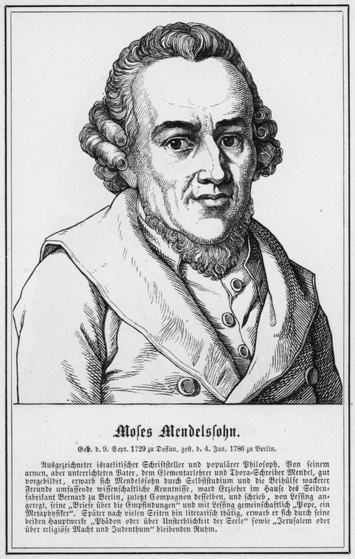 Moles Mendelssohn (gravyr) av German School