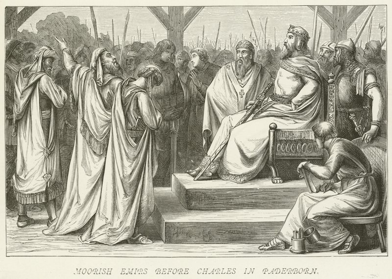 Moriska emirer före Charles i Paderborn av German School