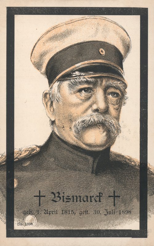 Otto von Bismarck (färg litho) av German School
