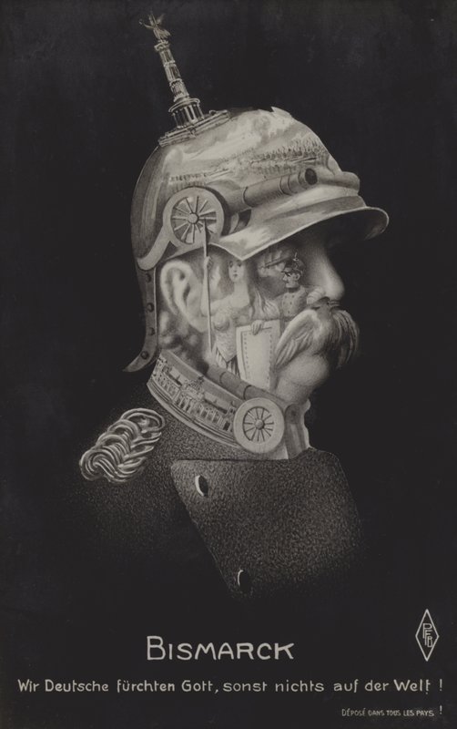 Otto von Bismarck, tysk statsman (s/v foto) av German School