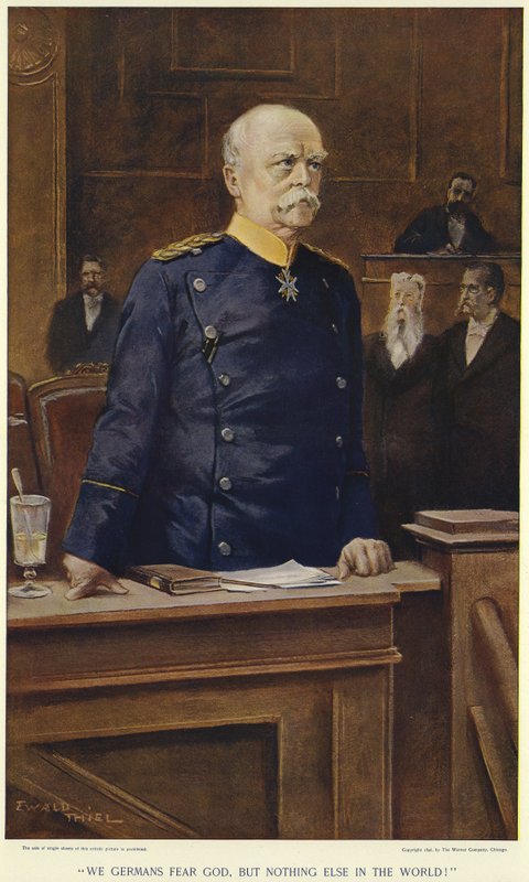 Otto von Bismarck under ett tal till riksdagen av German School