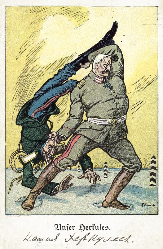 Vår Hercules (färg litho) av German School