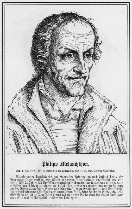 Philipp Melanchthon (gravyr) av German School