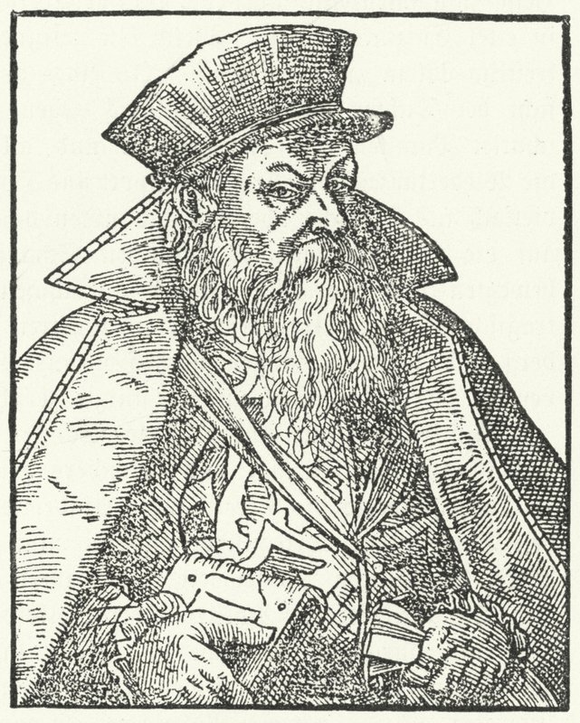 Philipp Nikodemus Frischlin, tysk dramatiker (gravyr) av German School