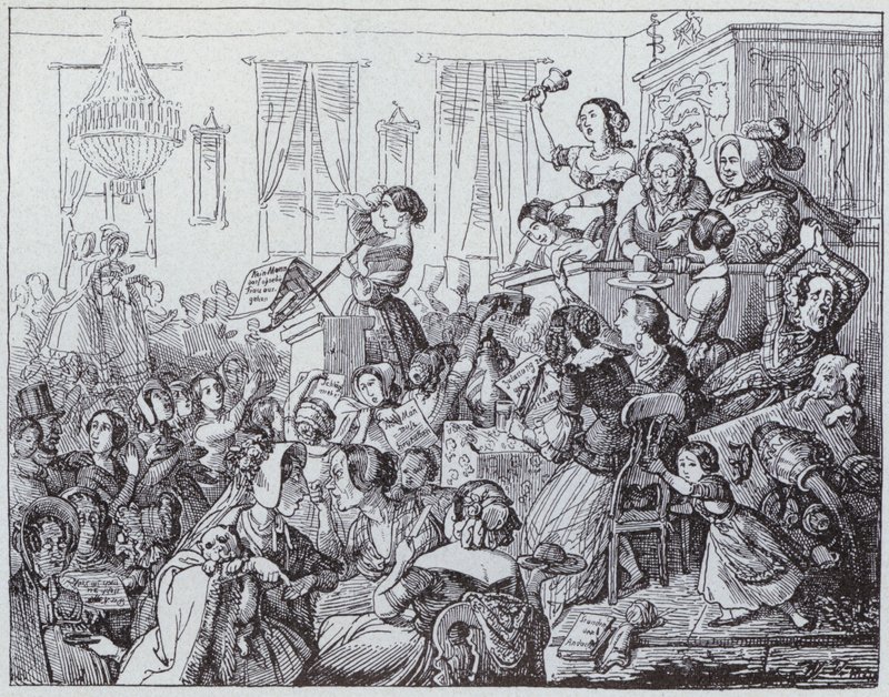 Politisk kvinnoklubb (litho) av German School