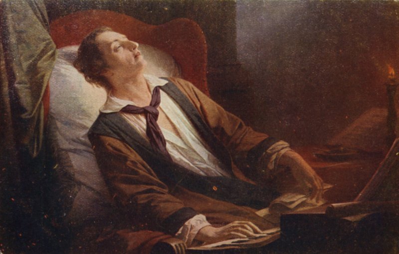 Porträtt av Carl Maria von Weber av German School