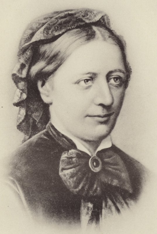 Porträtt av Clara Schumann av German School