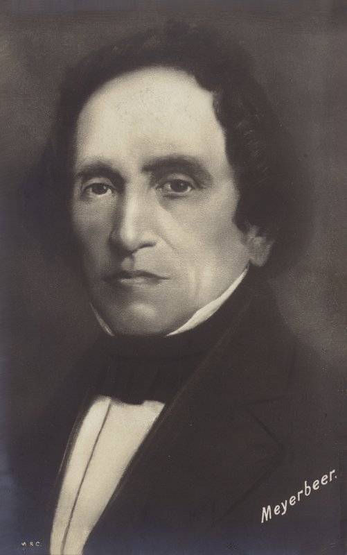 Porträtt av Giacomo Meyerbeer av German School