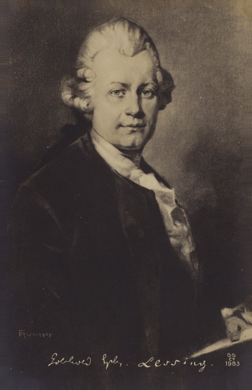 Porträtt av Gotthold Ephraim Lessing av German School