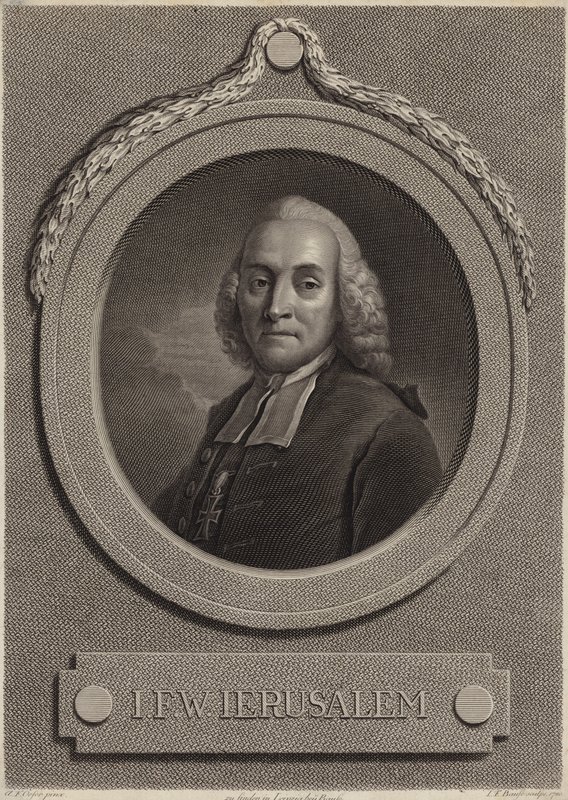 Porträtt av Johann Friedrich Wilhelm Jerusalem av German School
