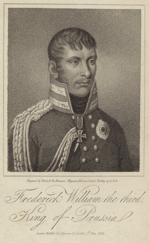 Porträtt av kung Fredrik Vilhelm III av Preussen av German School