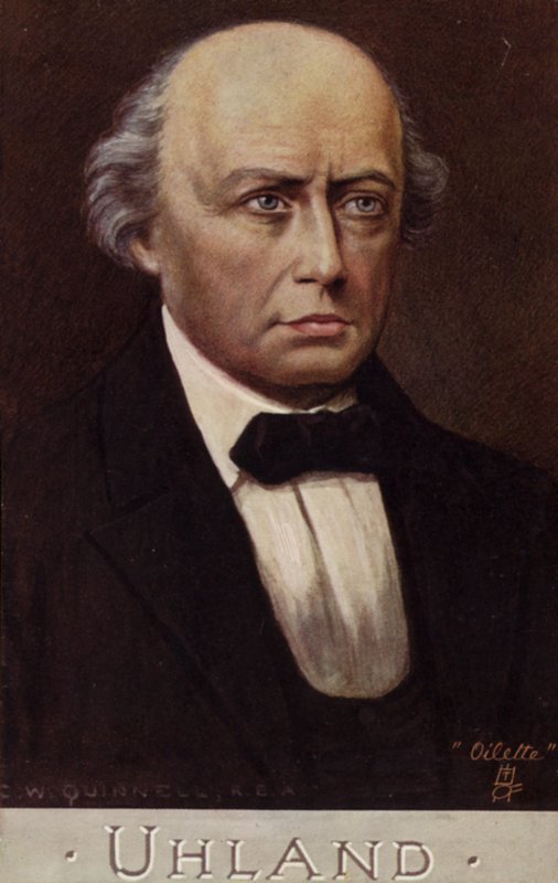 Porträtt av Ludwig Uhland av German School