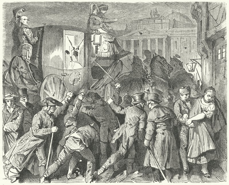 Brunswicks folks revolt mot hertig Karl II, 6 september 1830 av German School