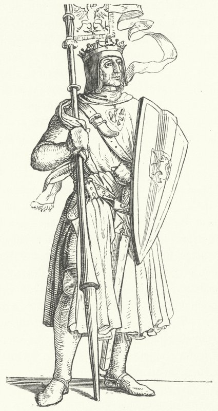 Rudolf av Habsburg, kung av Tyskland (gravyr) av German School
