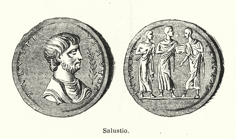 Sallust, romersk historiker och politiker (litho) av German School