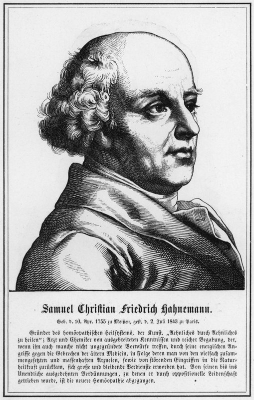 Samuel Christian Friedrich Hahnemann (gravyr) av German School
