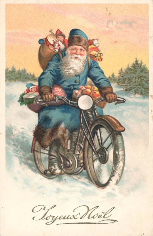 Tomten på en motorcykel av German School