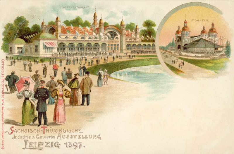Sachsen och Thüringen handels- och industriutställning i Leipzig, Tyskland av German School
