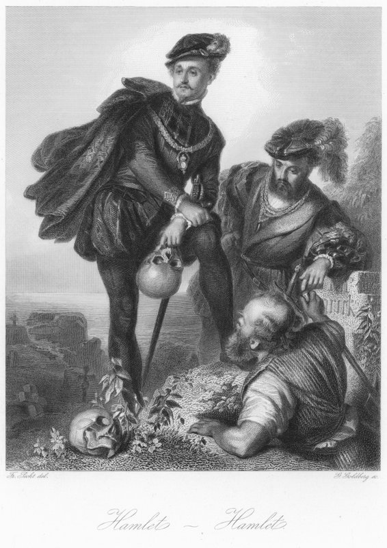 Scen från Hamlet av German School