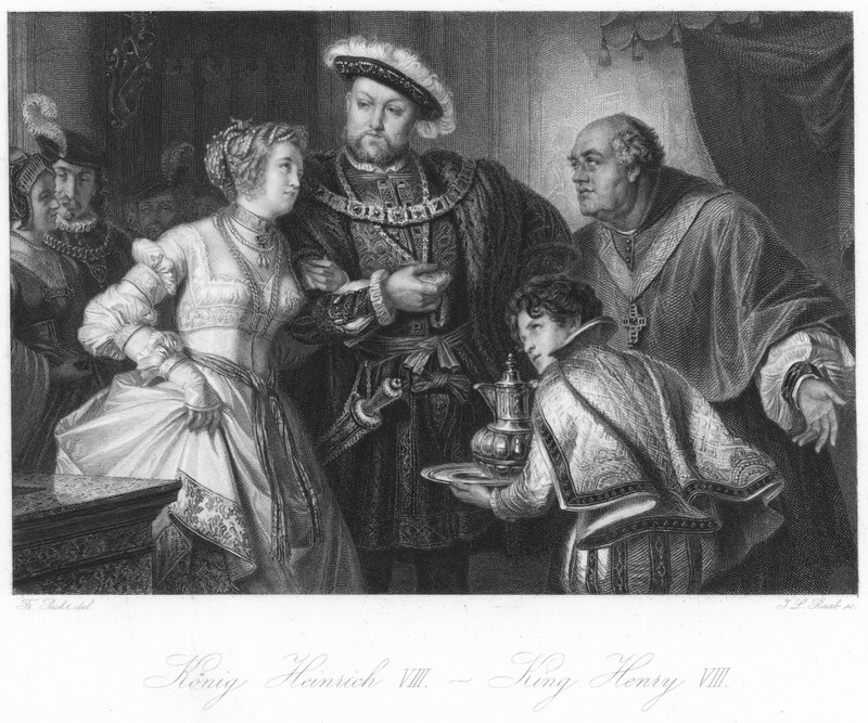 Scen från Henrik VIII av German School