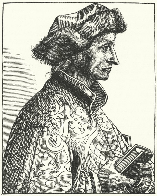 Sebastian Brant, tysk humanist och satiriker (gravyr) av German School