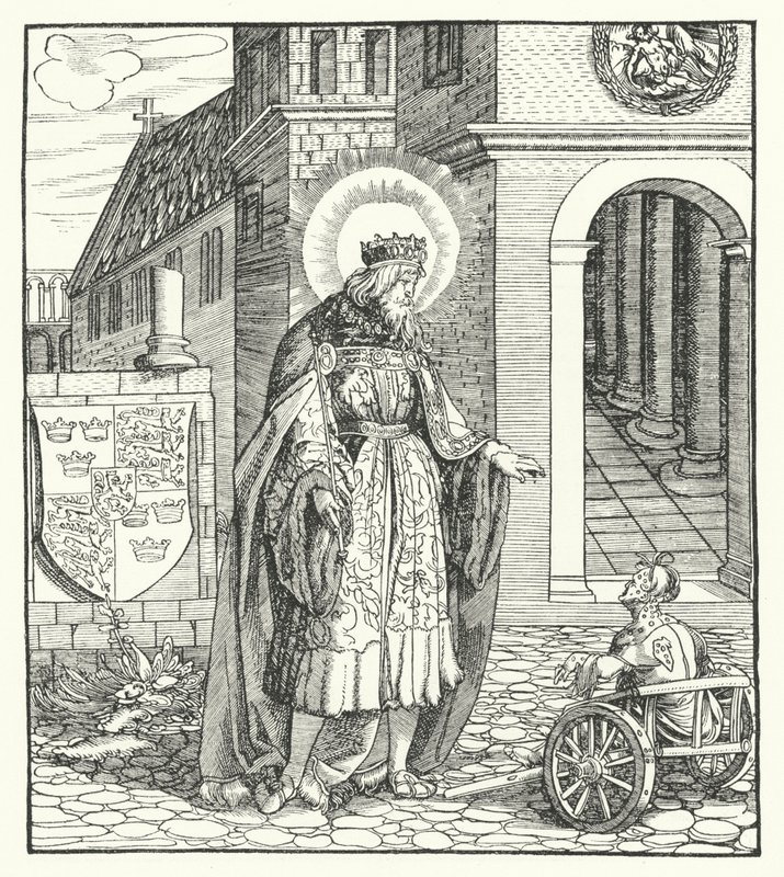 St Edward the Confessor, kung av England (gravyr) av German School