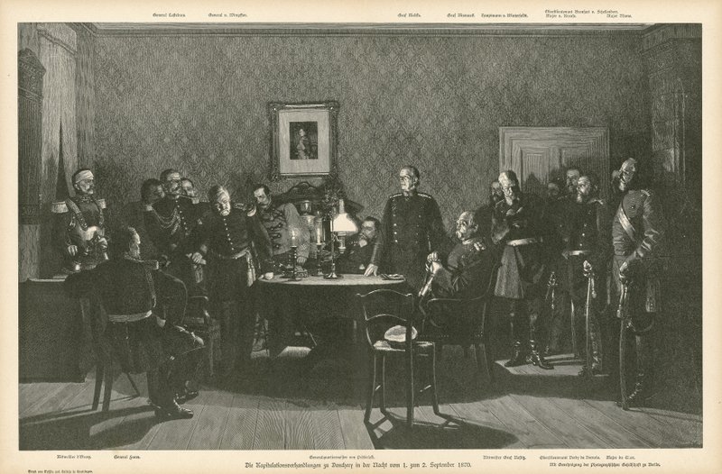 Överlämnandeförhandlingar i Donchery, Frankrike, 1-2 september 1870 av German School
