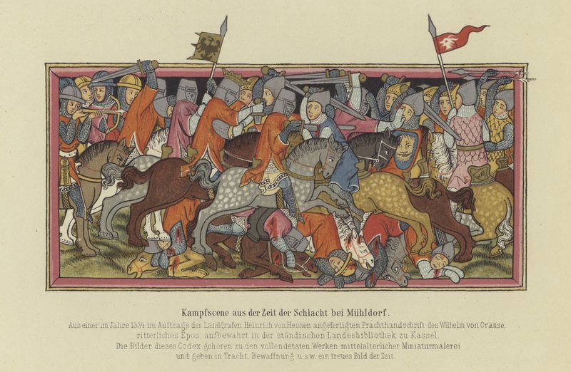 Slaget vid Muhldorf, 1322 av German School