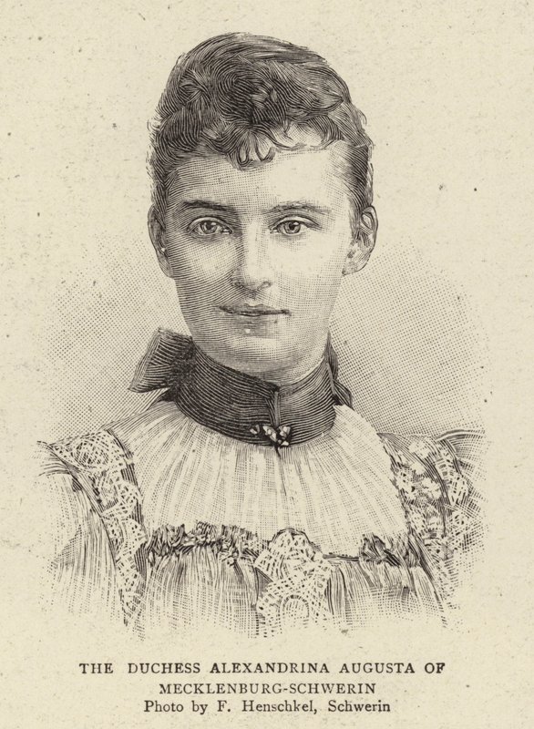 Hertiginnan Alexandrina Augusta av Mecklenburg-Schwerin av German School
