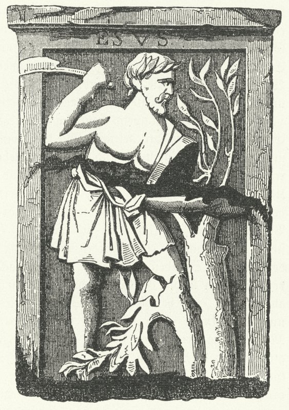 Den galliska guden Esus (gravyr) av German School