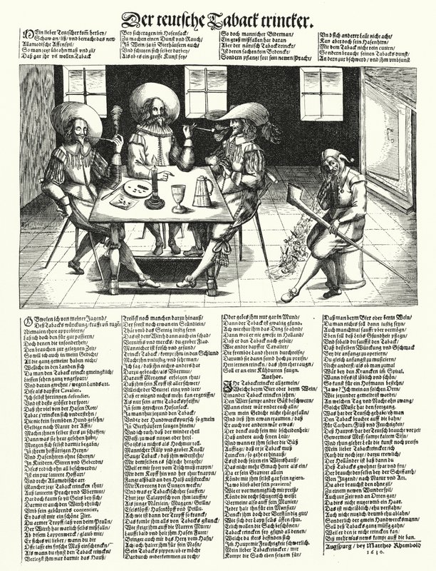 De tyska tobaksdrickarna (gravyr) av German School