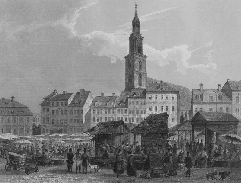 Neumarkt, Berlin (stålgravyr) av German School